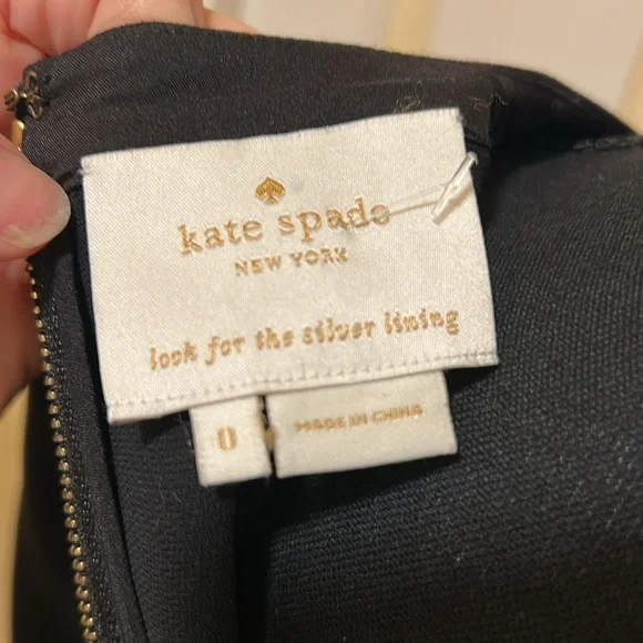 Kate Spade Black and White Asymmetrical Sheath Dress - Picture 4 of 4